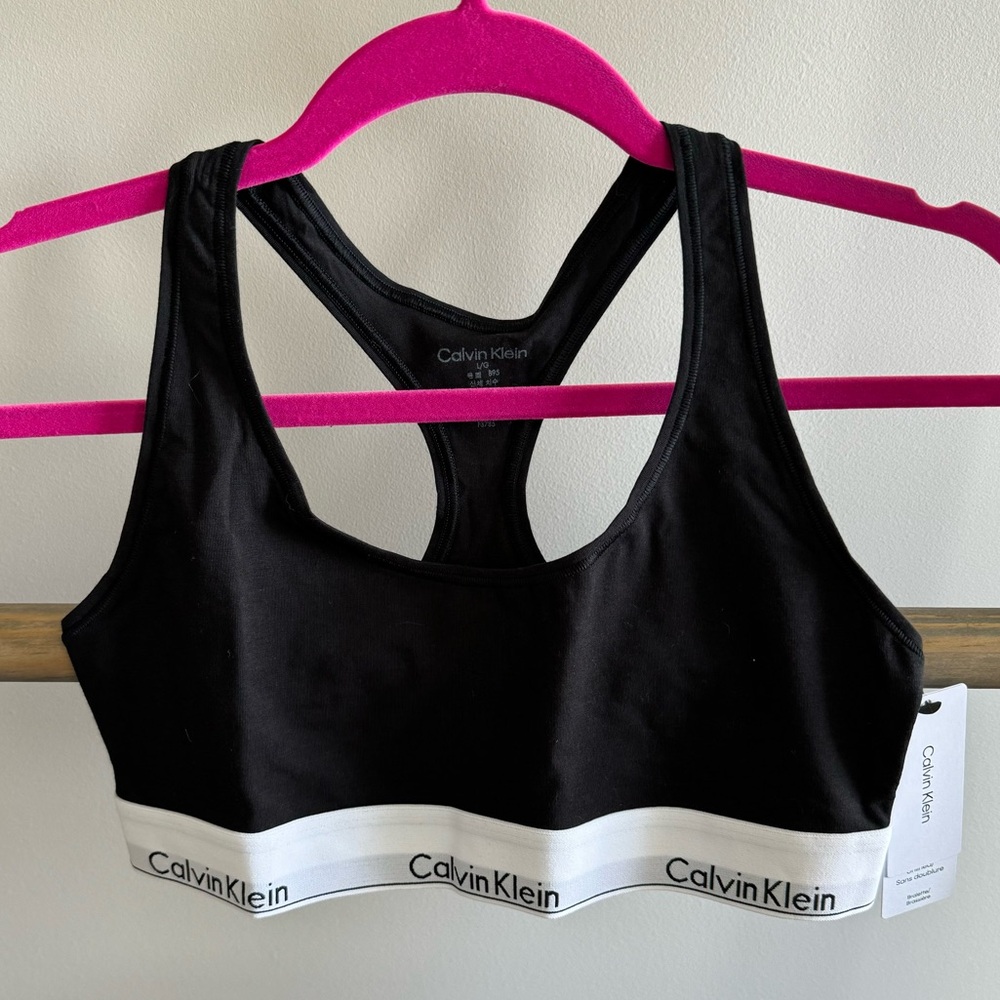 NWT Black Calvin Klein Sports Bra